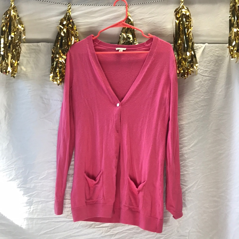Gap Pink Boyfriend Cardigan